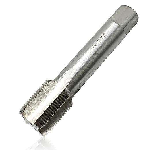 Lzcdelyxiao 1 1/4"-12 Tap UNF Right Hand Straight Flute Thread Tap Machine Tap 1-1/4"-12 TPI Nominal Diameter 1 1/4" Thread Per Inch 12 Fin Thread Tapping Thread High Speed Steel HSS 2B