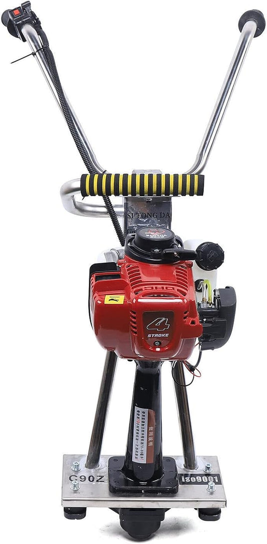Eapmic Gas Powered Concrete Screed Engine, 4-Stroke 1.2HP 35.8CC Concrete Wet Screed Machine Heavy Duty Stainless Steel Frame Concrete Surface Finishing Vibra Tool Without Leveling Board