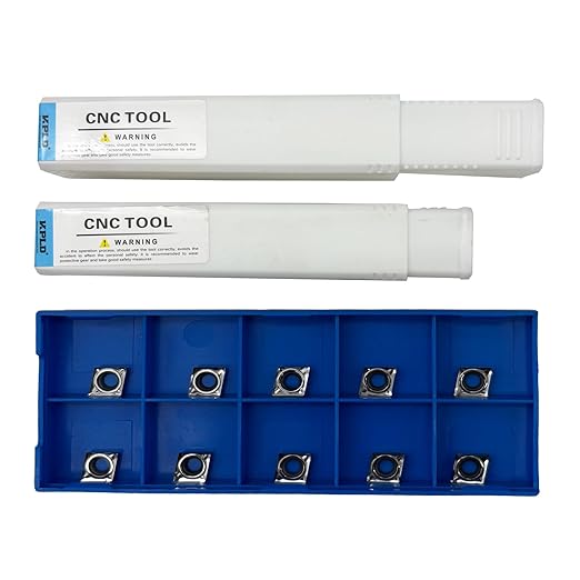 2pcsTungsten Steel Tool Holders C06K/C08K-SCLCR06 Boring Bars +10PCS CCGT060204-AK Indexable Carbide Turning Insert Blades Boring and Outer circlr for Aluminum Copper Plastic Cutting