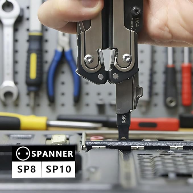 Security Bit Kit Set with Spanner Screwdrivers-SP8/SP10 Bit for Leatherman, Replacement Double-Ended Flat Screwdriver Bits for Leatherman Multi-Tool Accessories,S2 Steel (2Pack)