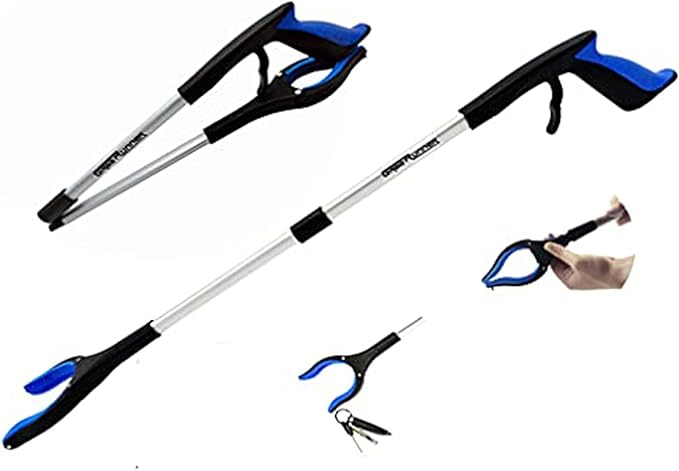 Grabber Reacher Tool - 32??Reacher Grabber Tool with Strong Magnetic and Swivel Head - Heavy Duty Pick Up Stick Grabbers for Seniors, Trash, Surgery Recovery Must Haves Gifts(Blue)