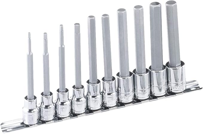 Genius Tools 10Piece 3/8" Dr. Metric Hex Bit Socket Set BS-310HML