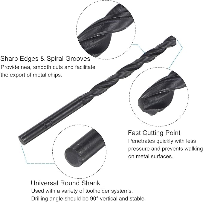 uxcell Metric Tap and Drill Bit Set, M5 x 0.8 Thread Tap & 4.2mm Black Oxide Twist Drill Bit, Straight Flute Tap Tapping Threading Repair Tool Kit