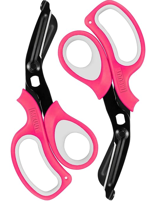 MEUUT 2 Pack Medical Scissors Trauma Shears -8 inch Patented Bandage Scissor Heavy Duty Surgical Grade EMT Scissors for EMT Workers Doctors Nurses