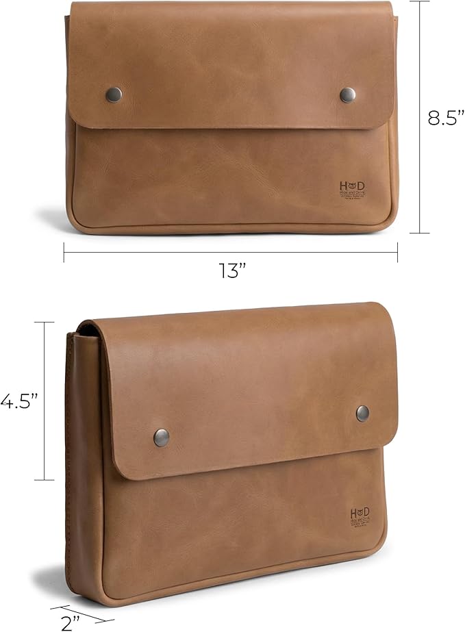 Hide & Drink, Vintage Folder Document Holder, File Case, A5 Binder, Envelope Portfolio, Full Grain Leather, Handmade, Single Malt Mahogany