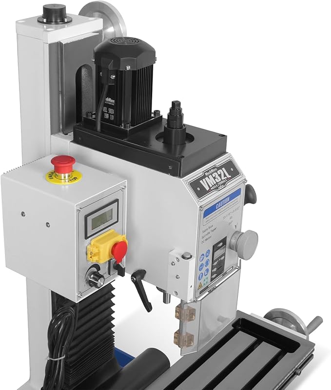 8-1/4"x33''Benchtop Mill Drill Machine with DRO, Variable Speed, Brushless Motor, R8 Spindle, 2 HP, 110V, Compact Milling Drilling Tool for Garage Shop, DIY Metalworking without Stand, VM32LD