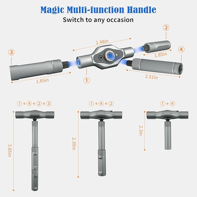 24 in 1 Magnetic Ratchet Screwdriver Set - Mini Precision Tool Kit for DIY, Home Repair & Watch Tool Kit | Industrial S2 Alloy Steel Bits (Style C)