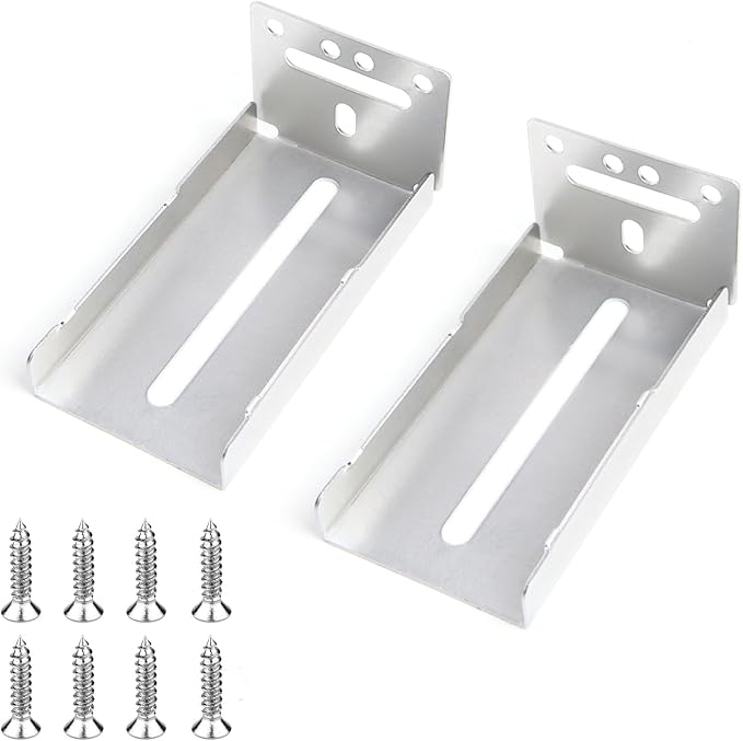1 Pair | Rear Mounting Brackets for Face Frame Cabinets - Compatible with HBL' 1.77 Inch (45mm) Width Drawer Slides, 0 to 3.5 Inch Adjustable.
