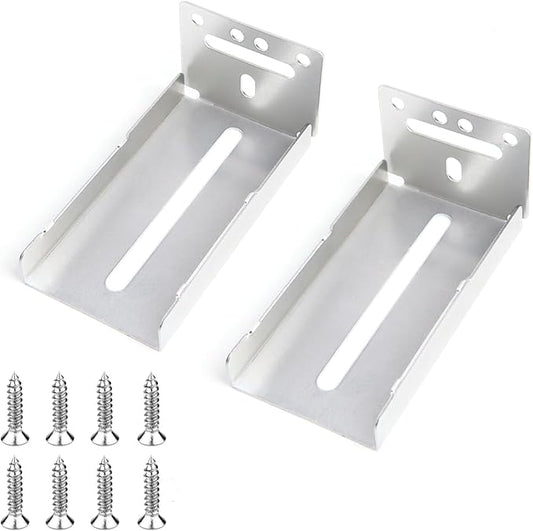 1 Pair | Rear Mounting Brackets for Face Frame Cabinets - Compatible with HBL' 1.77 Inch (45mm) Width Drawer Slides, 0 to 3.5 Inch Adjustable.