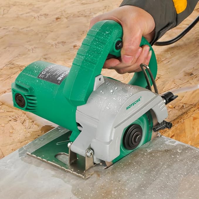 Hoteche 4-3/8-Inch Dry/Wet Masonry&Tile Saw 1400W Electric Cutter with Diamond Blade(Turbo Type) for Stone, Ceramic and Marble Cutting