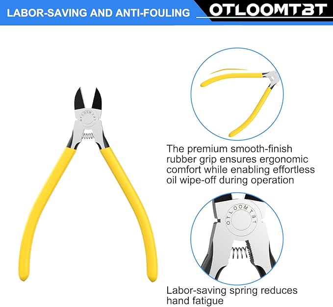 6-In and 5-In 2 PCS Ultra Sharp Compact Wire Cutters with Long Flat Nose Pliers Ideal for Cutting Crafts, Flowers, Plastics, Appliances and Any Clean Cutting Needs Powerful Wire Cutter