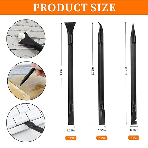 15 Pack Plastic Putty Knife, Putty Knife Scraper for Spackling, Scraper Tool Set in 6 Sizes, Flexible Knives for Taping Drywall Wall Painting