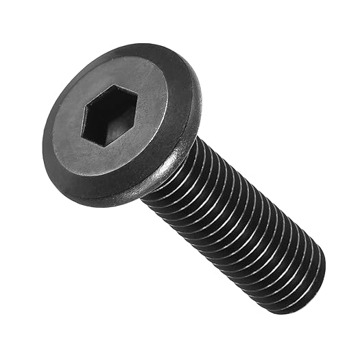 METALLIXITY Flat Head Hex Socket Cap Screws Bolts(M8-1.25x30) 20Pcs, Steel Hex Socket Furniture Bolts Screws - for Furniture Woodworking Project, Black