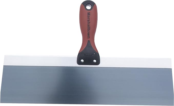 MARSHALLTOWN DuraSoft II Taping Knife, 14 Inch Blue Steel Blade, For Drywall Finishing, 4514D