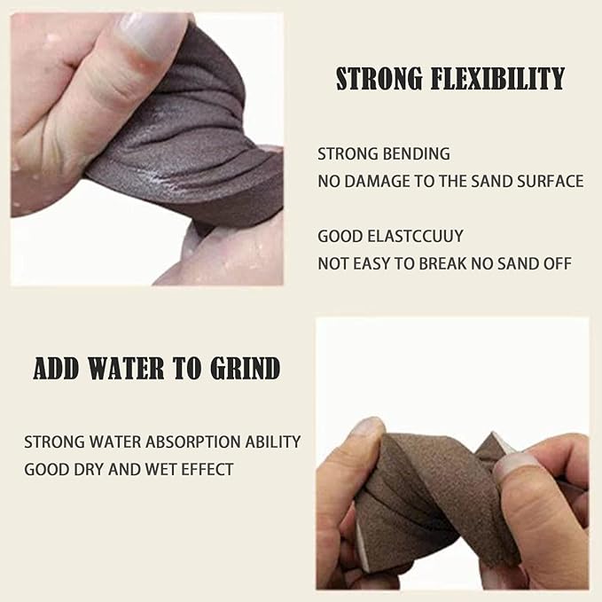 Sanding Sponge, 60-320 Grit Assortment Sanding Block, Wet and Dry Dual-use Sander Sponges for Drywall Metal, Sandpaper Sponge for Wood, Washable and Reusable