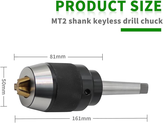 1/8"-5/8" Heavy Duty MT2 Shank Lathe Keyless Drill Chuck Special Titanium Jaws