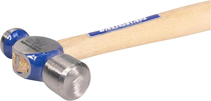 VAUGHAN Ball Pein Hammer, 16 oz, Hickory handle, American high carbon steel, TC016, VN15530
