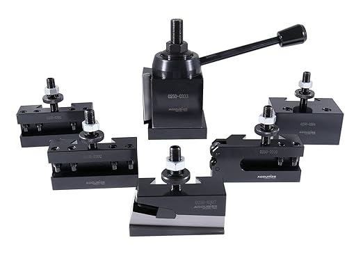 Accusize Industrial Tools 13-18'' Wedge Type Quick Change Tool Post 6 Pc for 300 Cxa, 0251-0333