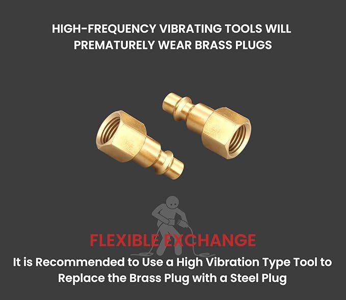 Pro High Flow Coupler and Plug Kit (14 Piece), V Style, 1/4 Inch, NPT, Solid Brass Quick Connect Air Fittings Set
