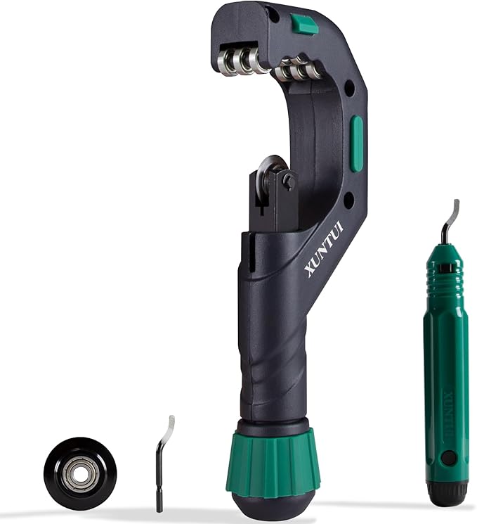 70mm Large Pipe Cutter Kit - Fits 1/4" to 2" Nominal (2.7" Actual OD) - Professional Tubing Cutter w/ SKD11 Blades for HVAC Plumbing - Copper & Aluminum Tool - Includes Reamer & Spare
