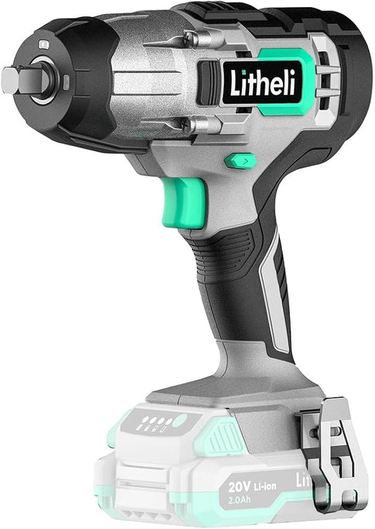 LiTHELi Impact Wrench Cordless, 1/2 inch Power Impact Wrenches Max Torque 320 ft-lbs(430N.m), Bare Tool, Battery and Charger not Included