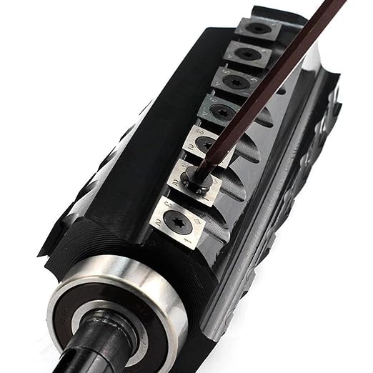 Helical Cutterhead for Grizzly 6" Jointer Replacement Helical cutterhead for G1182, G0654, G0452, G0526, G0813, G0814, Carbide Insert Cutter Head with 30 Knives, Tools & Bearings Included