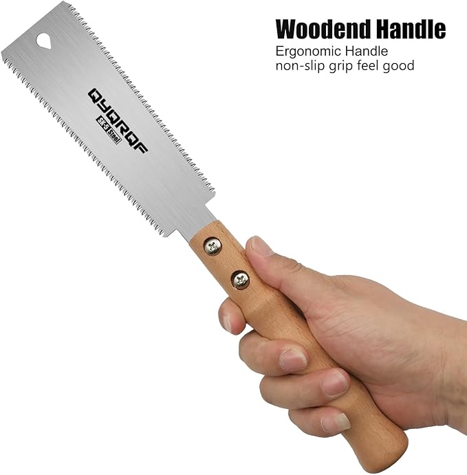 Mini Hand Saw, 6 Inch Japanese Pull Saw with Double Edges 15/17 TPI Flush Cut Saw for Woodworking DIY Projects (style B)