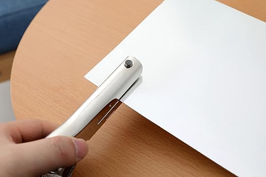 Heavy Duty 1/8 inch Single Hole Punch - Portable, Long, Small, for Paper, Cards, Plastic, Cardboard (1/8''-3MM HOLE)