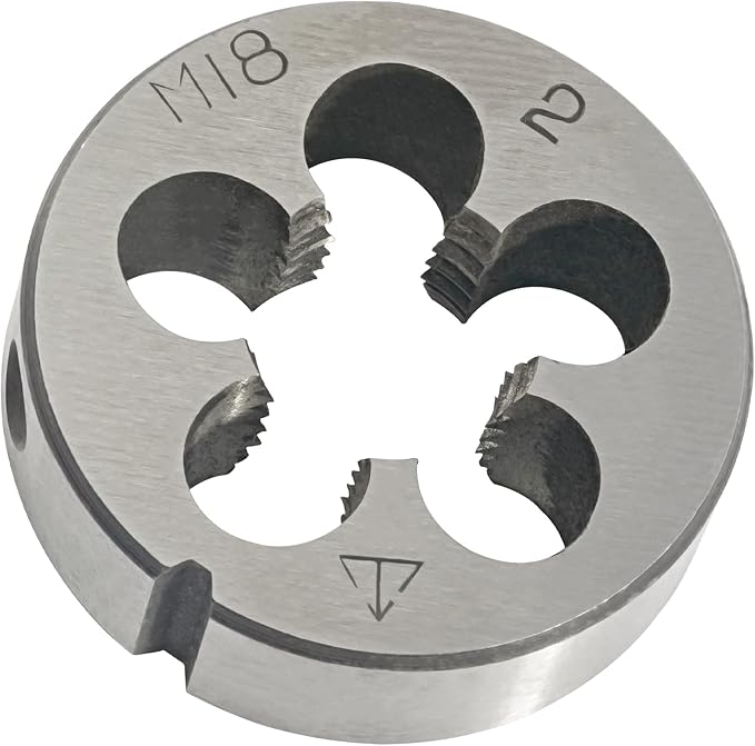 Aceteel M18 x 2 Metric Round Die, Machine Thread Die M18 X 2.0mm Right Hand