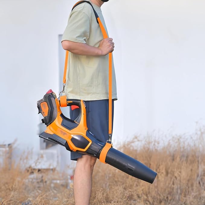 Universal Shoulder Strap for Leaf Blower & String Trimmer, Compatible with WOLFMEN for EGO Power+ for WORX for LAZYBOI for LEAPUL for DEWALT for MZK for Greenworks for BLACK+DECKER (1, Orange)