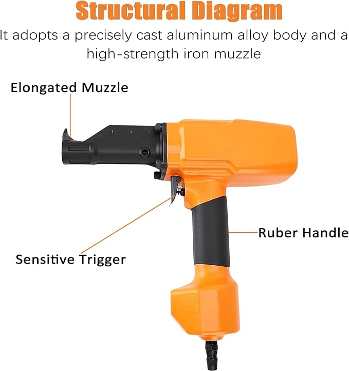 Pneumatic Nail Puller, Professional Nail Remover, 0.6-0.8Mpa Ergonomic Multifunction Pneumatic Denailer Tool for Recycled Wood Fence Pallet