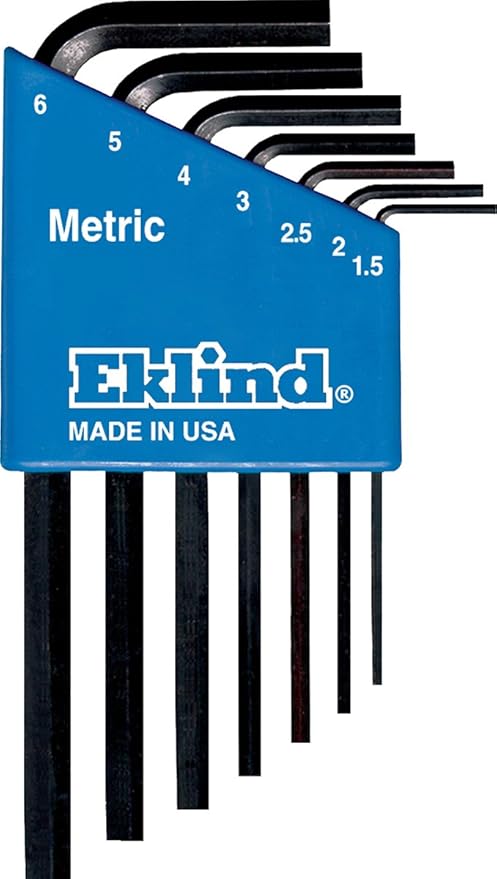 EKLIND 10507 Hex-L Key allen wrench - 7pc set Metric MM sizes 1.5-6 Short series