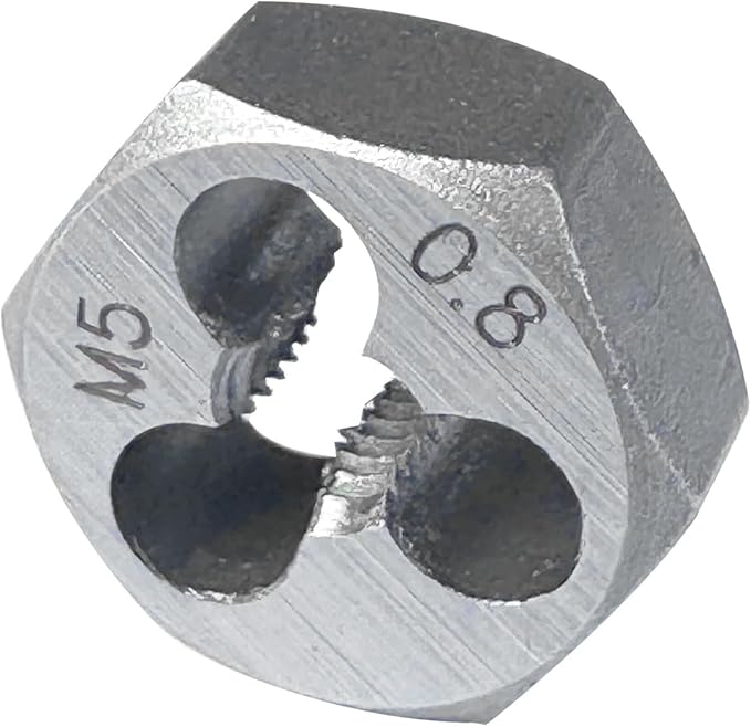 Yamesh M5 x 0.8 Hex Die Rethreading Die Thread Die Carton Steel For Right Hand