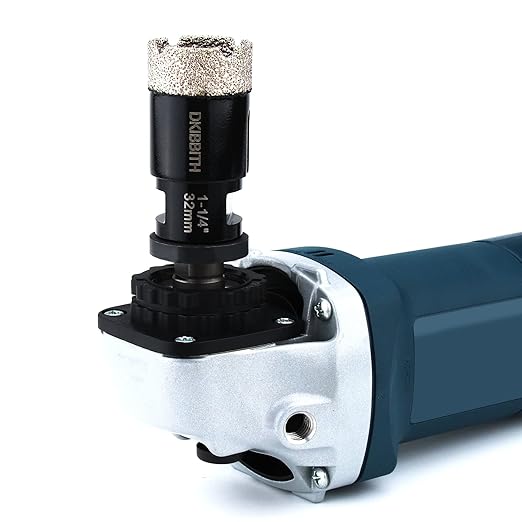 Dry Diamond Core Drill Bits 1-1/4 Inch (32mm) Tile Hole Saws for Porcelain Ceramic Tile Granite Marble Stone Brick Diamond Hole Saw with 5/8-11 Thread and 3/8inch Hex Shank Adapter