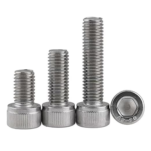 M3-0.5 x 120mm Socket Head Cap Screws Metric, Hex Socket Screw, Allen Socket Drive, 304 Stainless Steel (A2-70), Full Thread, Bright Finish, Machine Thread, DIN912,4 Pcs
