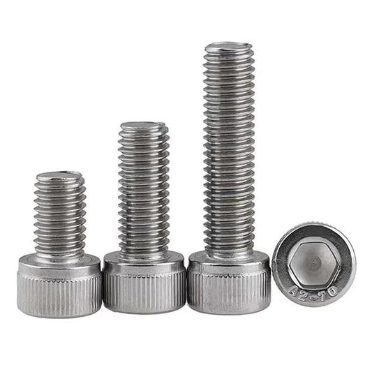 M2.5-0.45 x 8mm Socket Head Cap Screws Metric, Hex Socket Screw, Allen Socket Drive, 304 Stainless Steel (A2-70), Full Thread, Bright Finish, Machine Thread, DIN912,100 Pcs