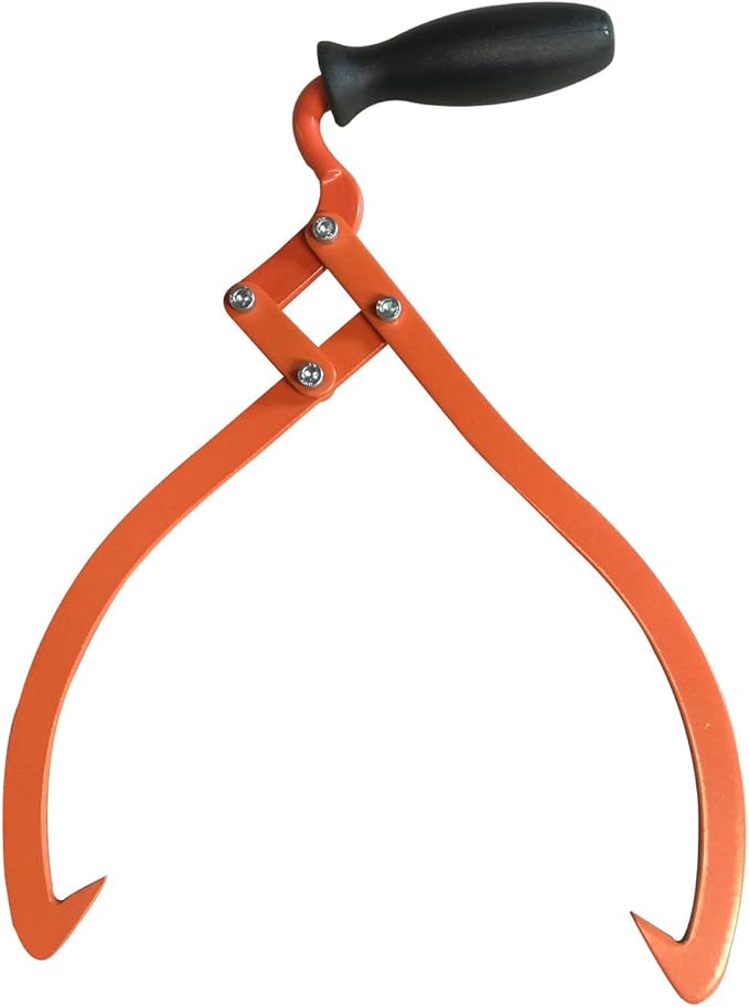Log Tongs Logging Skidding Tongs Non-Slip Grip- Log Lifting, Handling, Dragging & Carrying Tool (16 in)