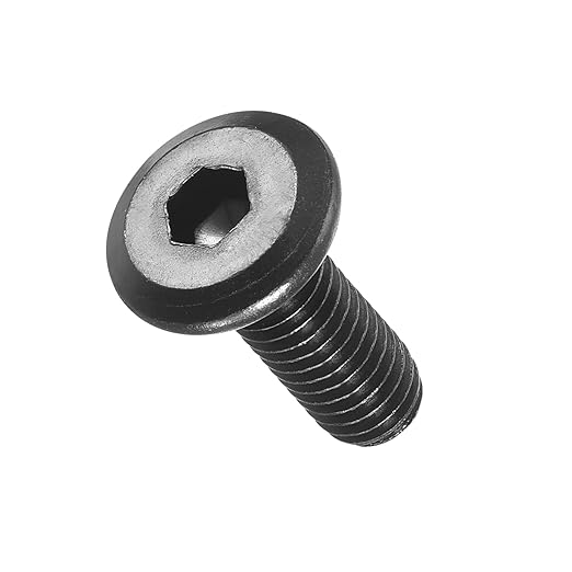 METALLIXITY Flat Head Hex Socket Cap Screws Bolts(M6-1x16) 25Pcs, Steel Hex Socket Furniture Bolts Screws - for Furniture Woodworking Project, Black