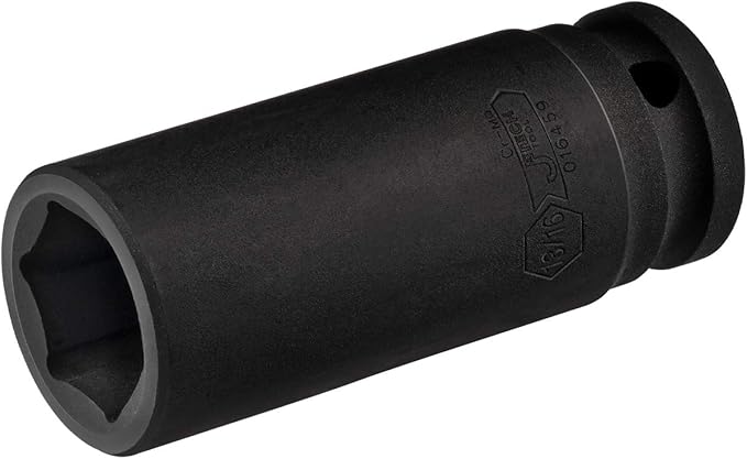 Jetech 1/2 Inch Drive 13/16 Inch Deep Impact Socket, Made with Heat-Treated Chrome Molybdenum Alloy Steel, 6-Point Design, SAE