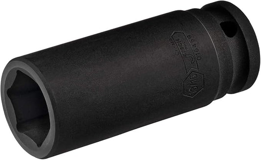 Jetech 1/2 Inch Drive 13/16 Inch Deep Impact Socket, Made with Heat-Treated Chrome Molybdenum Alloy Steel, 6-Point Design, SAE
