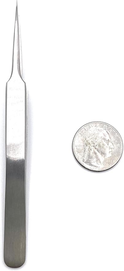 High Precision Forceps, Fine Point Tip Tweezers, 4 1/2 Inches, For Lab, Electronics, Jewelry, Hobbies
