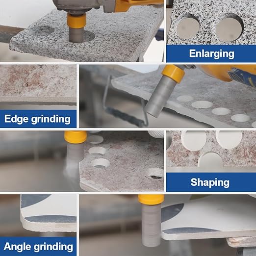 Diamond Milling Bit for Enlarging and Shaping Hole,HIGHDRIL 2pcs Diameter 30mm (1-1/7") Dry Drilling Core Bit for Porcelain,Hard Ceramic,Granite and Marble