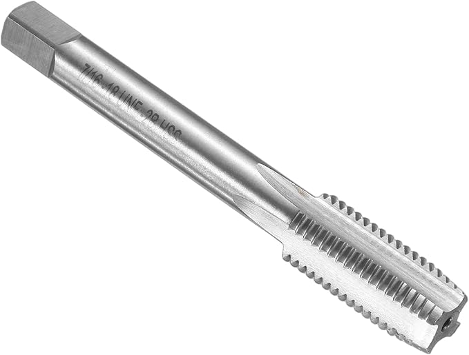 uxcell Hand Bottom Tap 7/16-18 UNF 2B Thread Bottoming Style Threading Taps High Speed Steel HSS6542 Straight Flutes Screw Tapping Tool