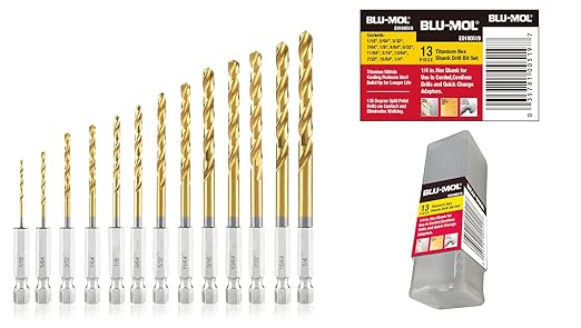 Disston 0519 TITANIUM IMPACT HEX DRILL BIT SET 13PCS