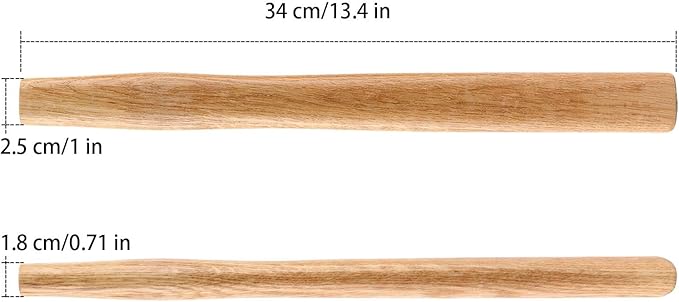 KEILEOHO 5 PCS Ball Peen Hammer Handles, Fit for 32 OZ Ball Peen Hammer for Replacement Or Update