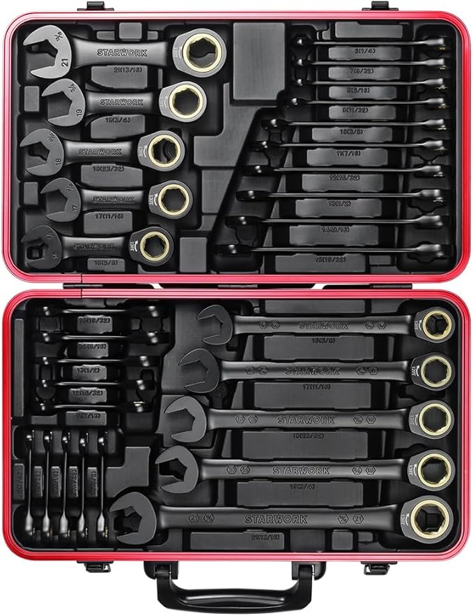 STARWORK TRUE MECHANIC??Ratcheting Wrench Set (30pc-Black)