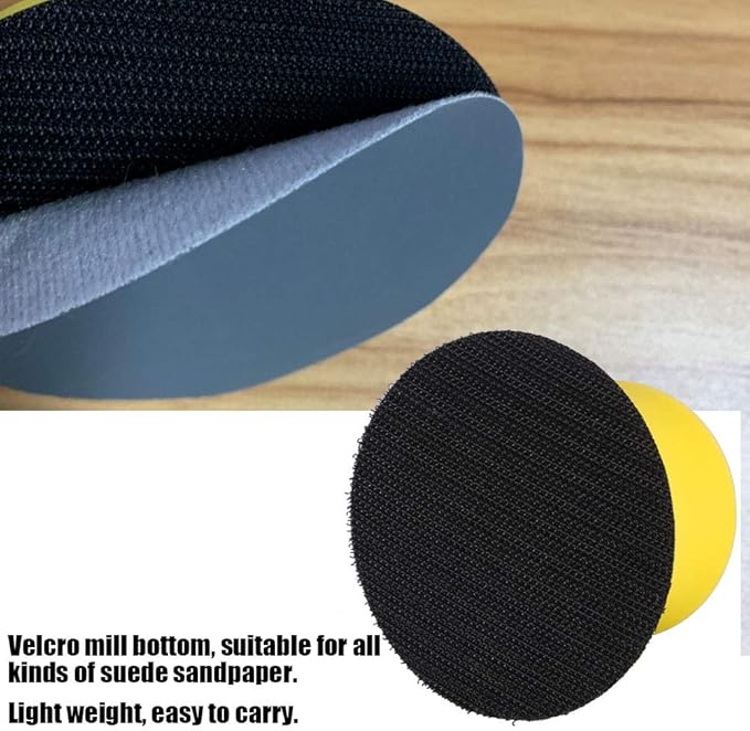 Round Hand Sanding Blocks 2/3/4/5inch Foam Hand Sanding Pad Block Dust (3 Inch)