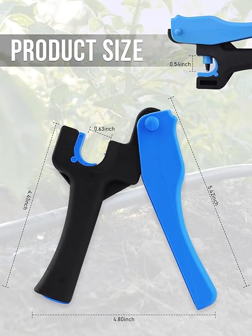 Kalolary Hole Punch Tool for 1/4" Inch Fitting & Emitter Plastic,Drip Irrigation Tubing Hole Punch Tool Outdoor Garden Watering Tube Punch