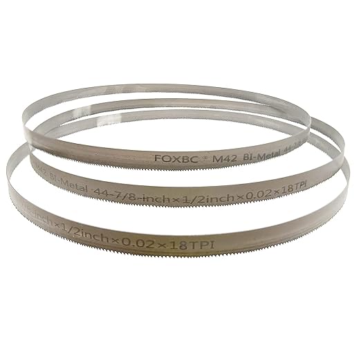 FOXBC 44-7/8-inch Bandsaw Blades 18 TPI, 44-7/8" x 1/2" x .020" 18 TPI, Replacement for DeWalt DW3983 DCS374B, Milwaukee 48-39-0521 Portable Band Saw Blades, 3-Pack