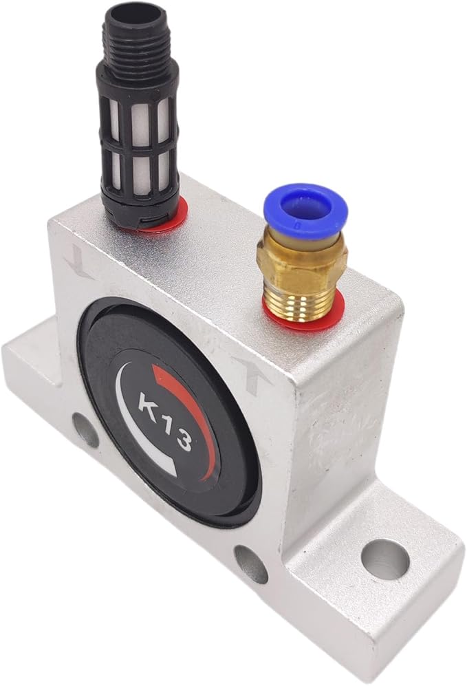 New K 1/4'' K13 Thread Pneumatic Vibrator Power Concrete Vibrator Ball Type Aluminum Alloy Air Turbine Oscillator with Silencer